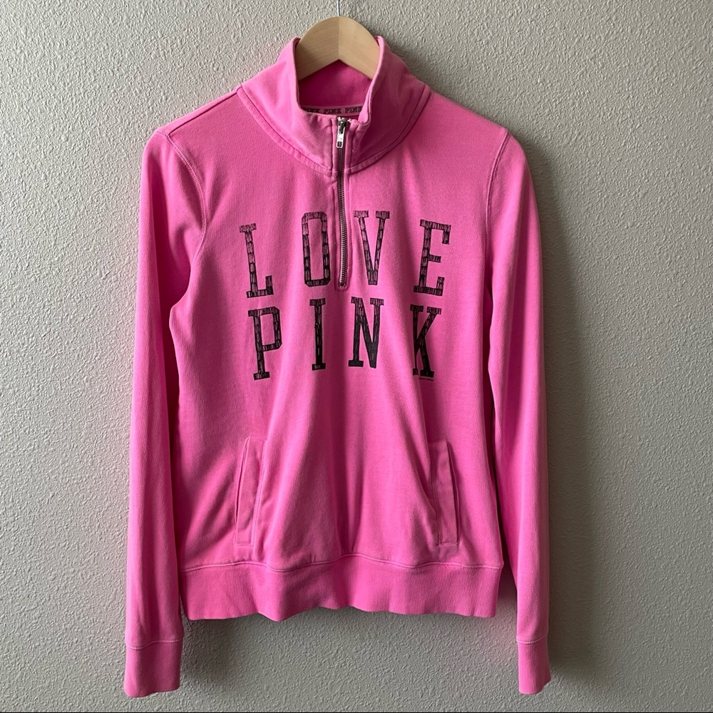 PINK Victoria’s Secret Full Zip Sweatshirt “Love Pink” Small